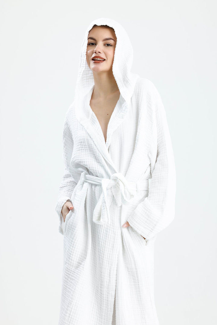 Muslin White Bathrobe