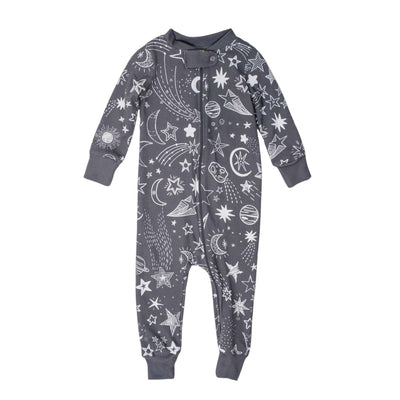 Full Zip Footless Pajama - Space