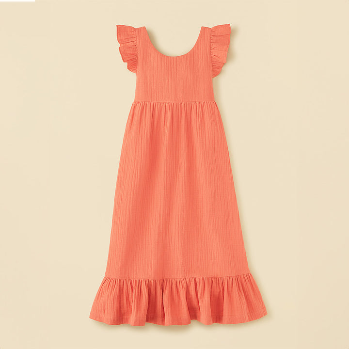 Organic Cotton Maxi Dress With Straps - Burnt Sienna Dresses The Sunday Collective 