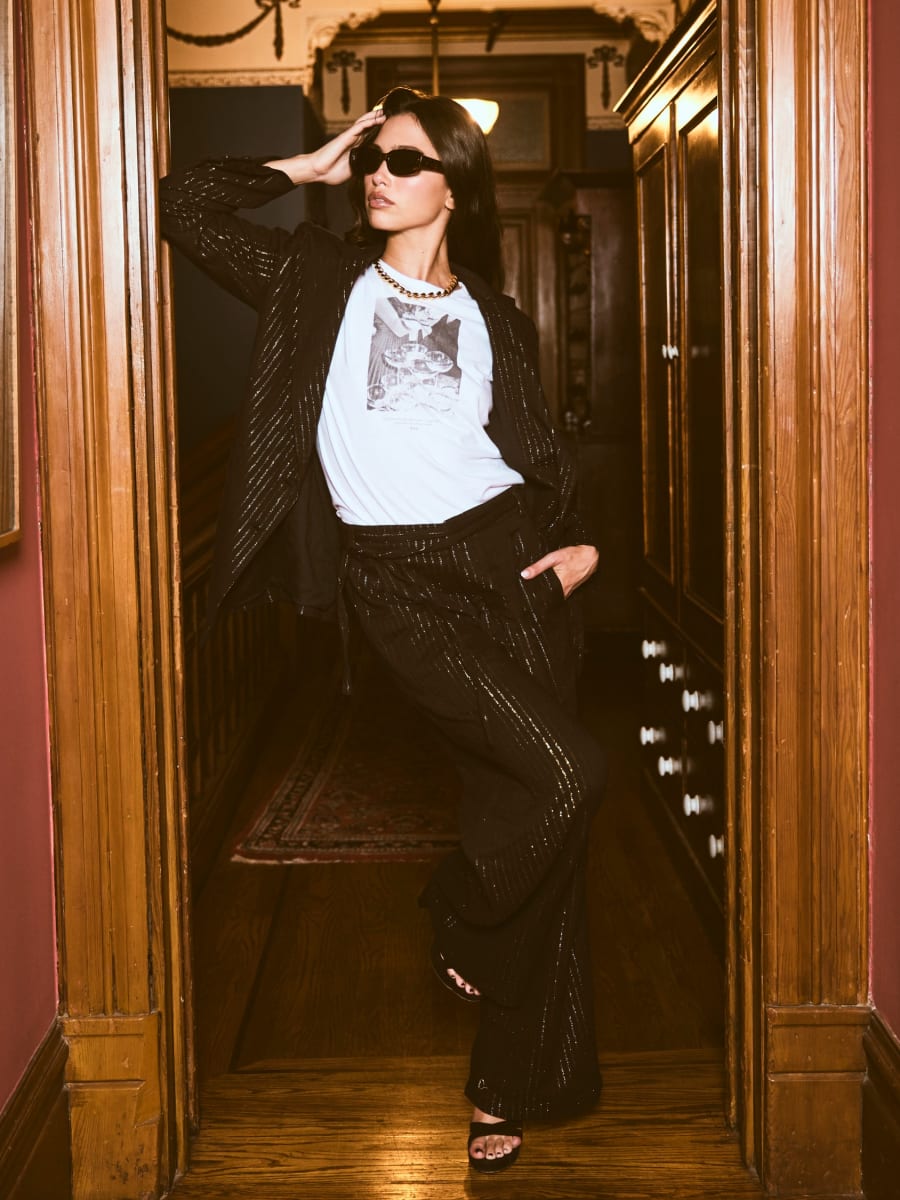 Willow Pant - Black Lurex