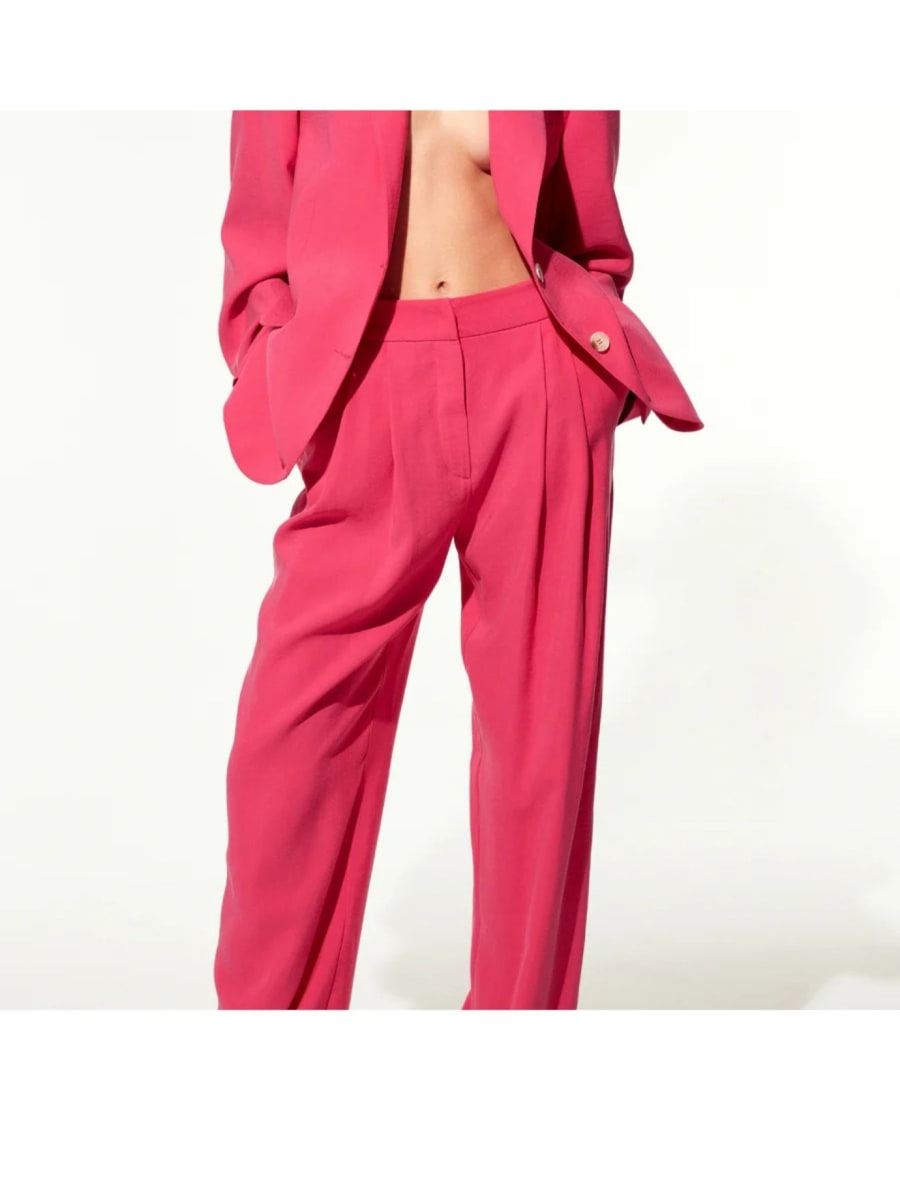 Tina Wide-leg Trousers - Pink