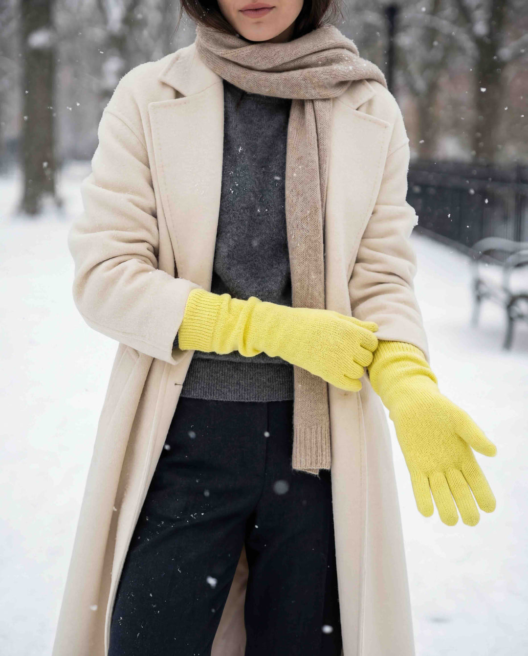 13.5" Long Gloves - Yellow