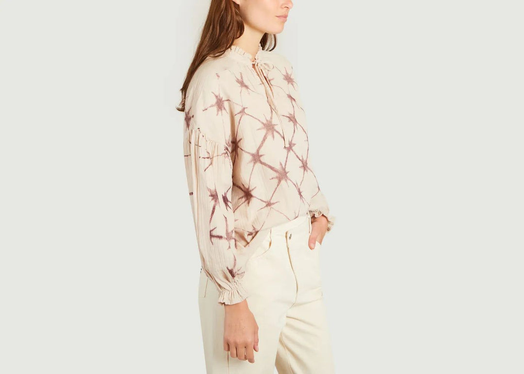 Olivia Woman Blouse - Burgundy Tie Dye Blouses The New Society 