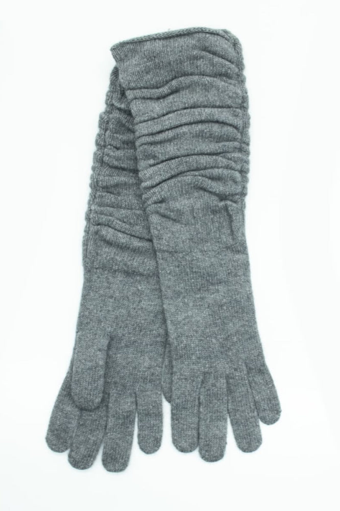 15’’ Ruffled Gloves - Medium Hth Grey - 15’’ - Gloves