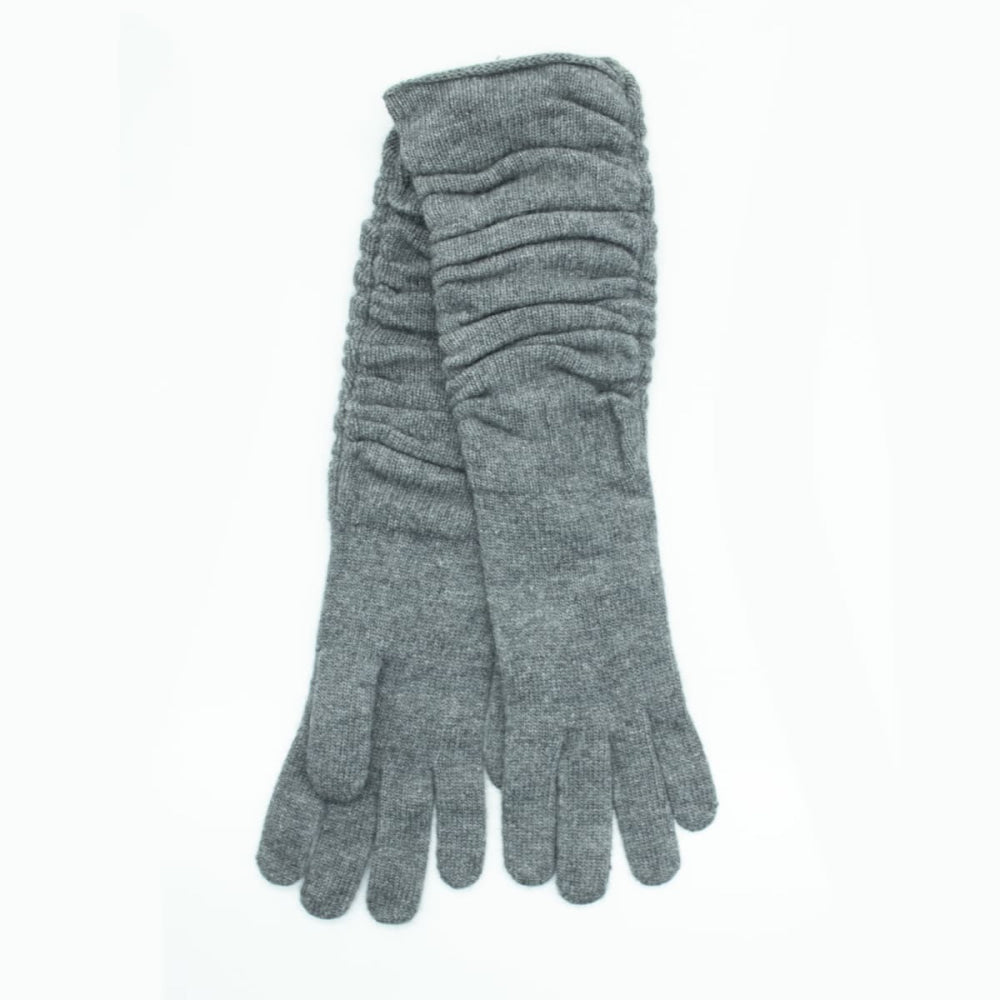 15’’ Ruffled Gloves - Medium Hth Grey - 15’’ - Gloves