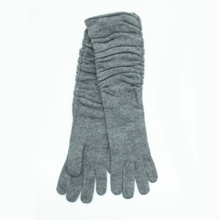 15’’ Ruffled Gloves - Medium Hth Grey - 15’’ - Gloves