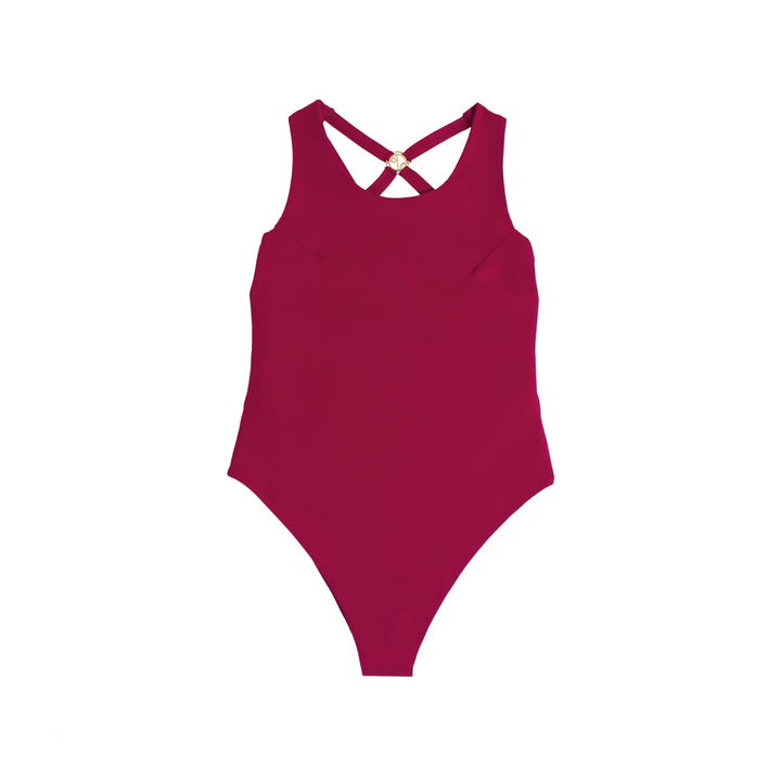 Santorini Swimsuit - Red Coral Swim 1 People 