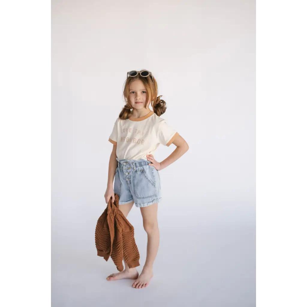 Love Thy Neighbor Kid’s Ringer T-Shirt - Natural