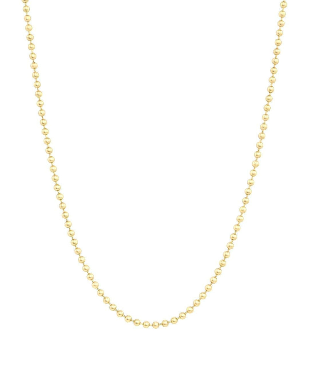 18k gold beaded ball chain necklace - FINAL SALE - One Size - Necklace