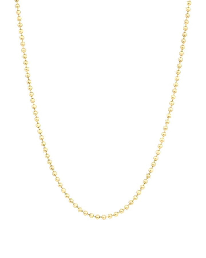 18k gold beaded ball chain necklace - FINAL SALE - One Size - Necklace