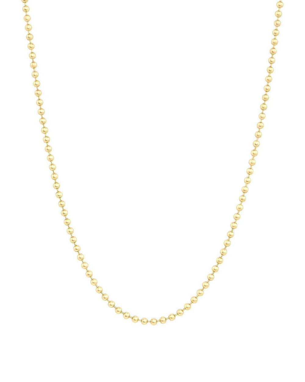 18k gold beaded ball chain necklace - FINAL SALE - One Size - Necklace