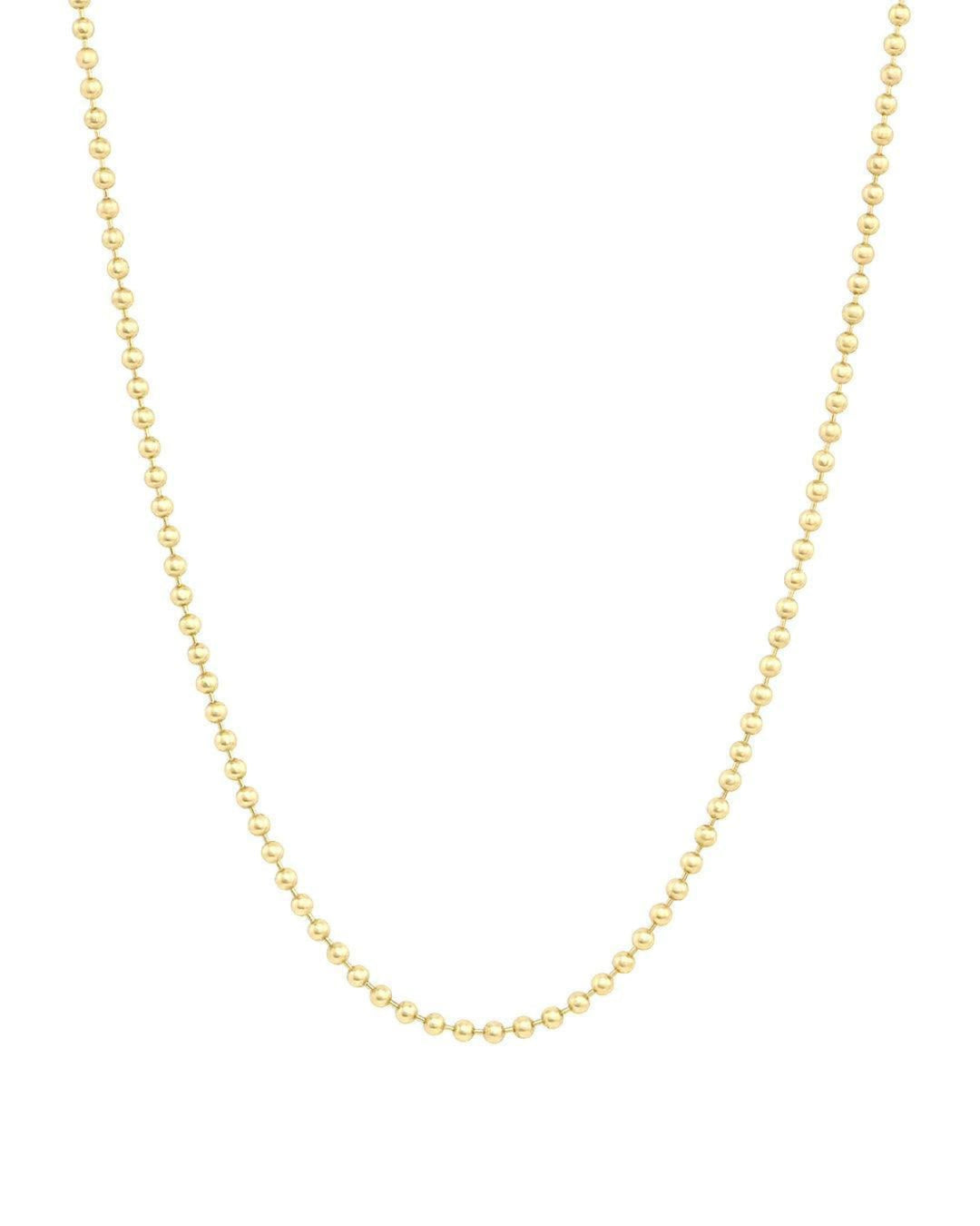 18k gold beaded ball chain necklace - FINAL SALE - One Size - Necklace