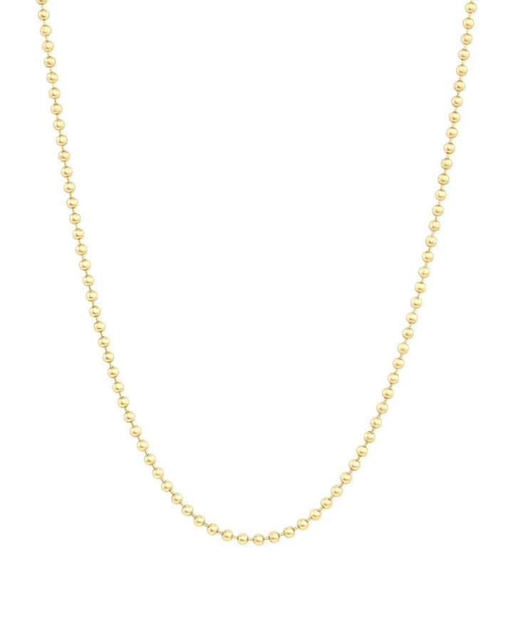 18k gold beaded ball chain necklace - FINAL SALE - One Size - Necklace