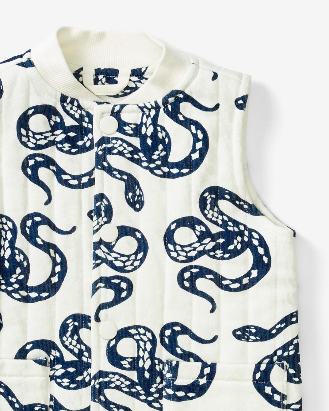 Quilted Vest - Snake | Denim