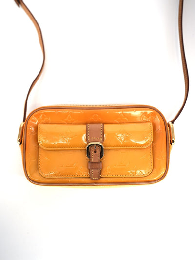 Pre-Owned Louis Vuitton Monogram Vernis Christy MM Shoulder Bag - Jaune