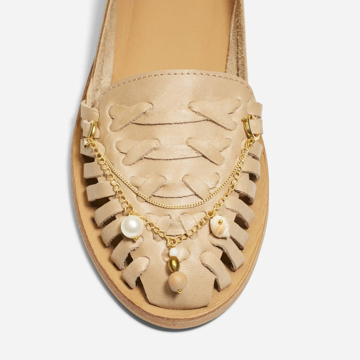 Shoe Charm Chain With Charms - Natural