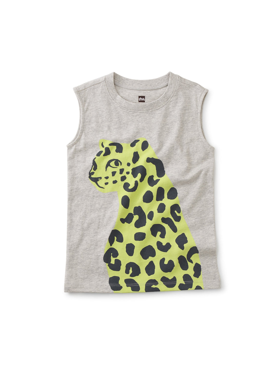 Large Leopard Tank Top - Light Grey Heather