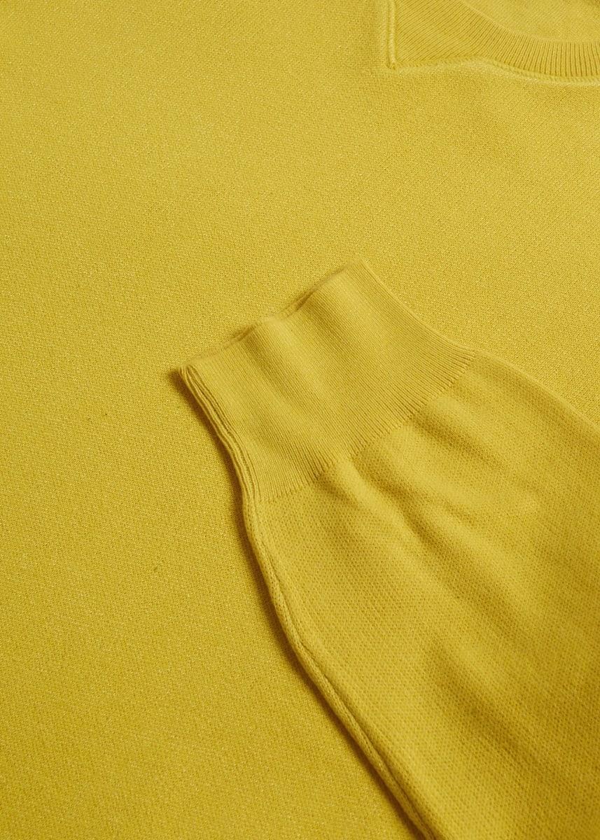 Cotton Crewneck Sweater - Yellow