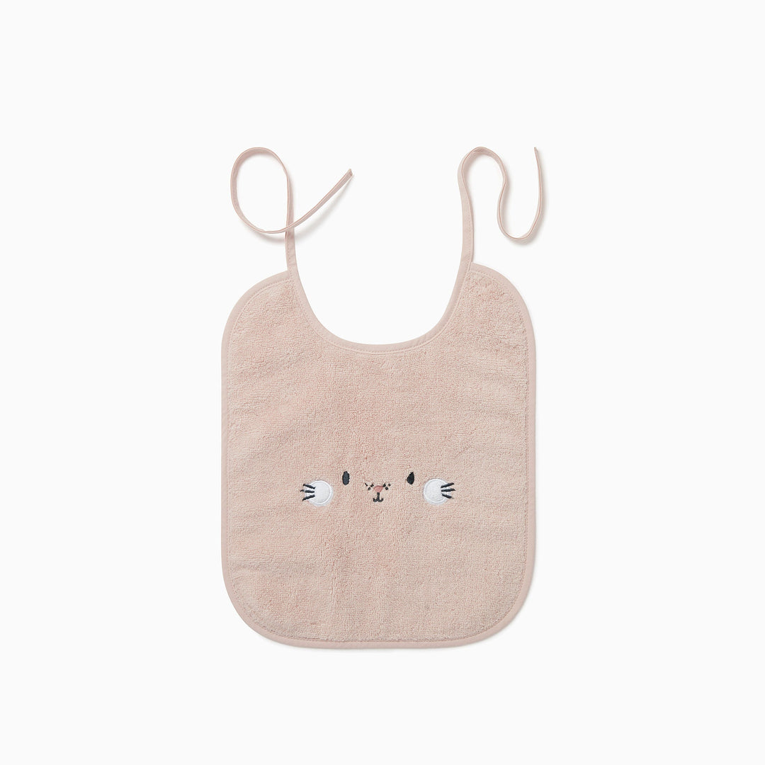 Animal Towel Bib - Blush