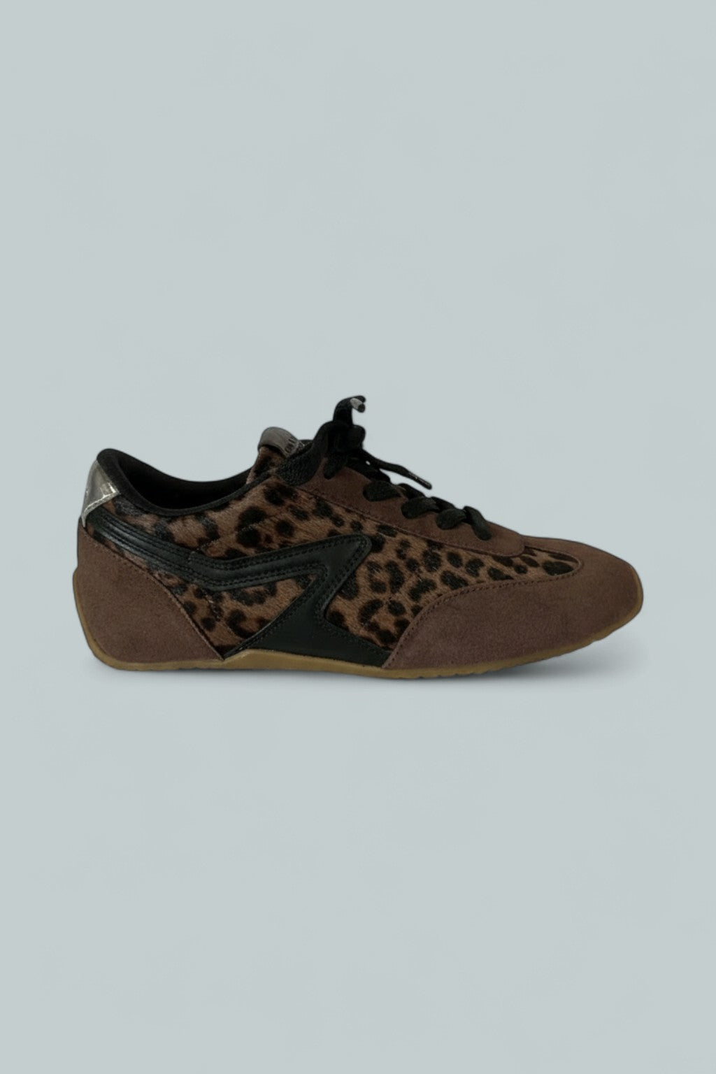 Women's Retro Running Sneakers - Leopard Mocha