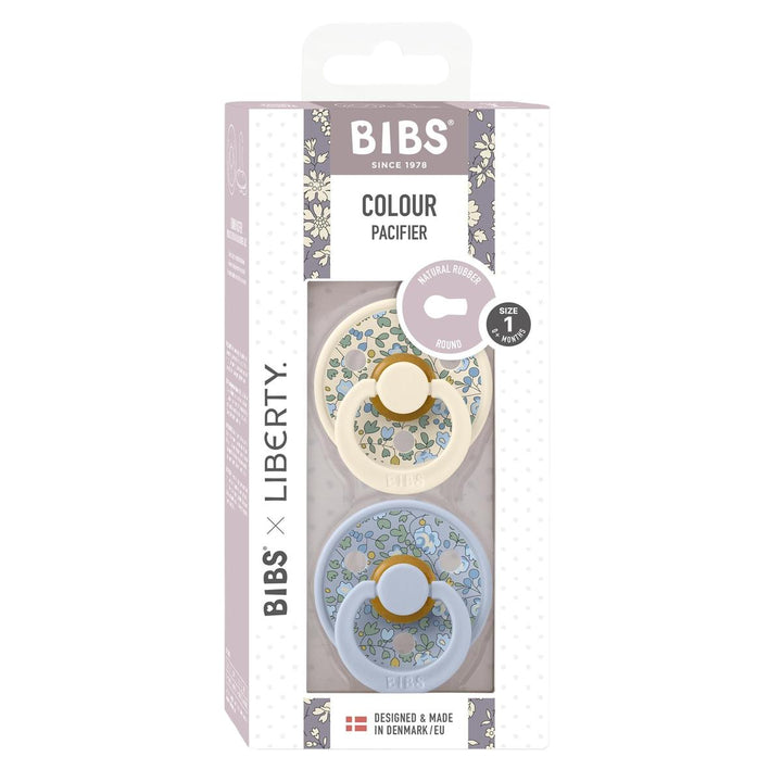 Bibs Pacifier x Liberty 2 Pack - Dusty Blue Mix