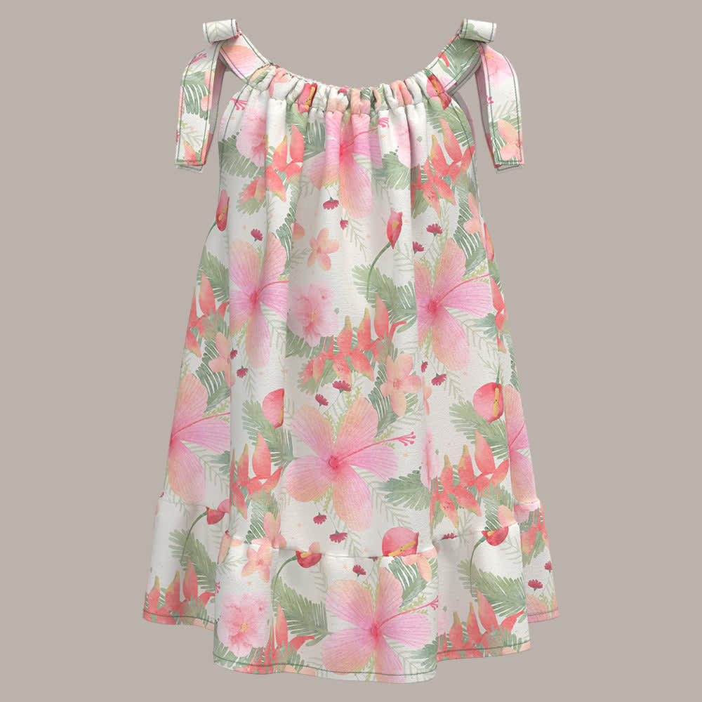 Tropical Flowers Boho Dress - Tropical Flowers