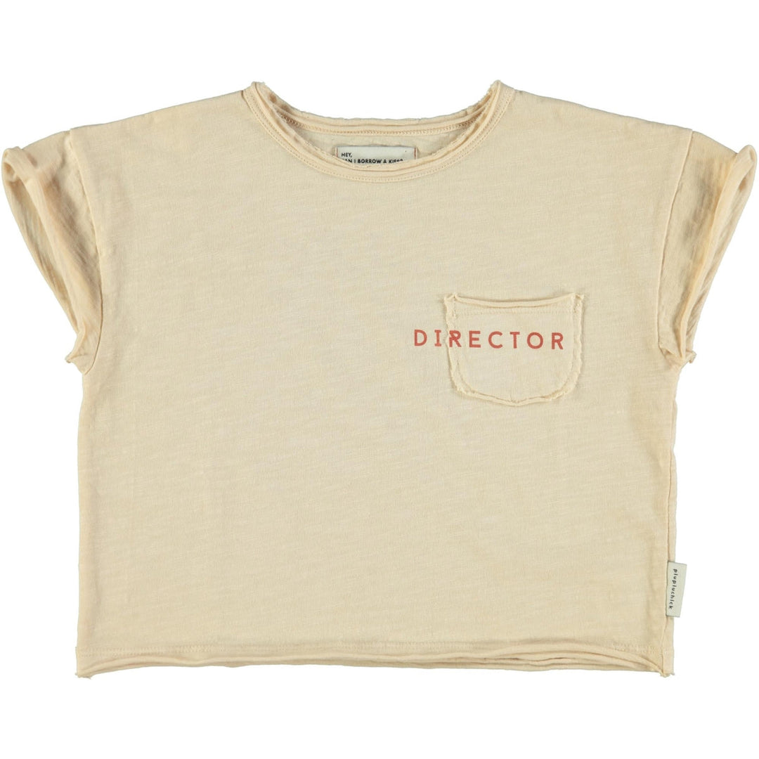 T-Shirt - Sand w/"Casting" & "Director" Garnet Prints