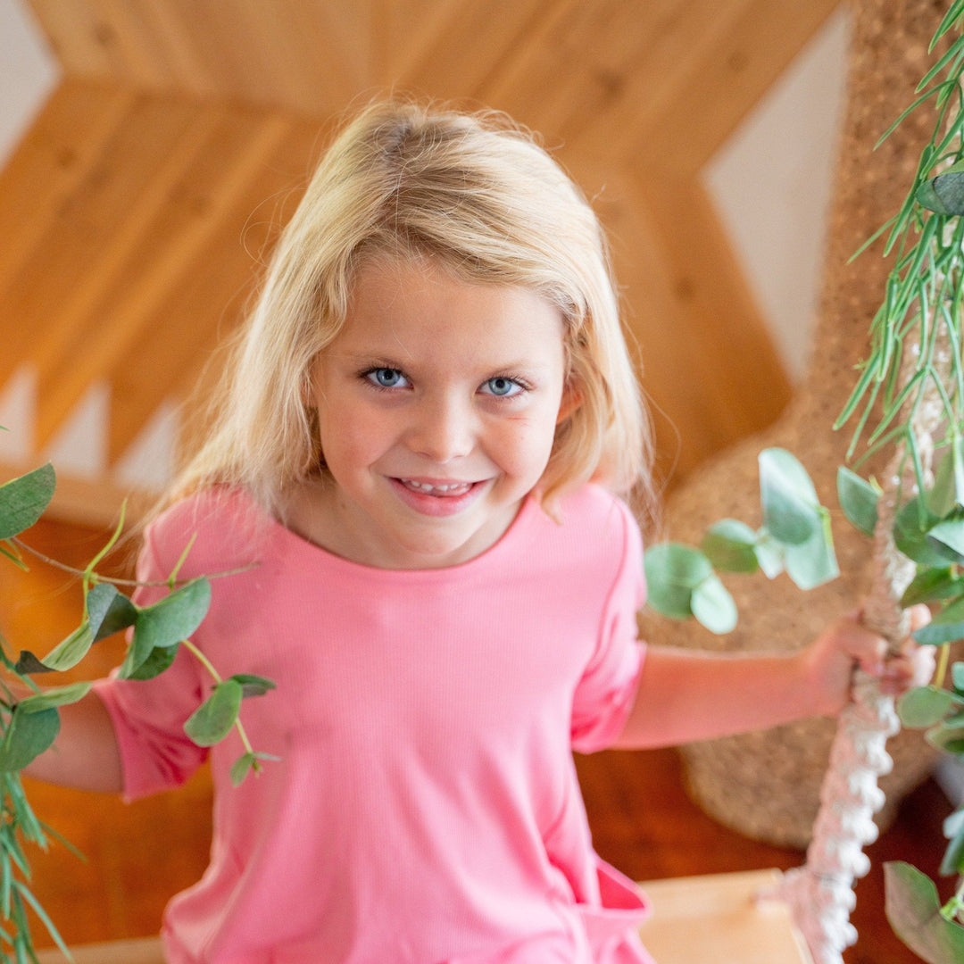 Miss Mayhem Tunic - Geranium Pink Rib