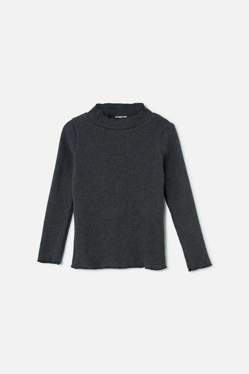 Soft Rib Sweater - Dark Grey