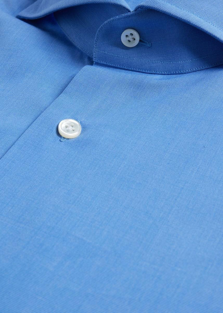 Blue Spread Collar Shirt - Blue