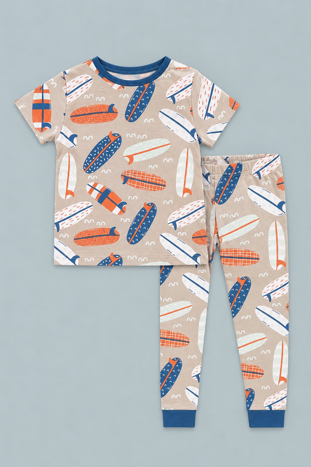 Big Kid Pajama Short Sleeve - Surfboards