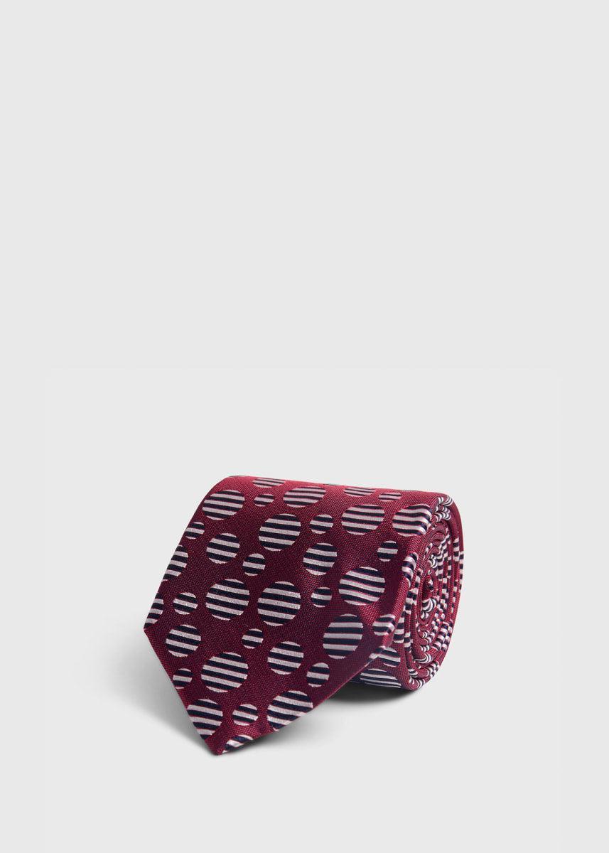 Woven Silk Tossed Circle - Red
