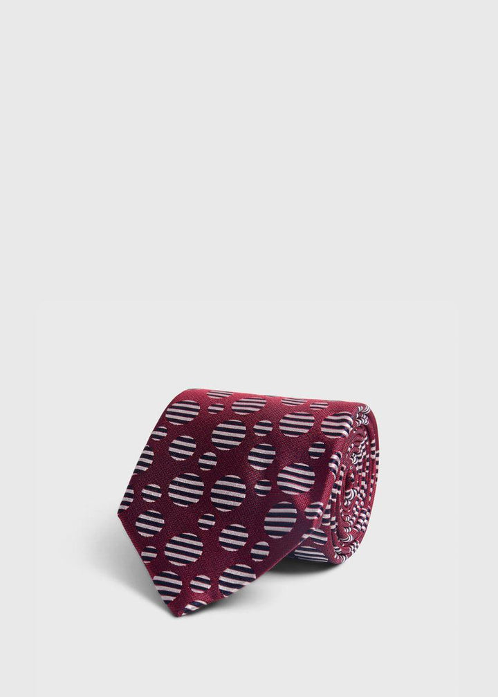Woven Silk Tossed Circle - Red