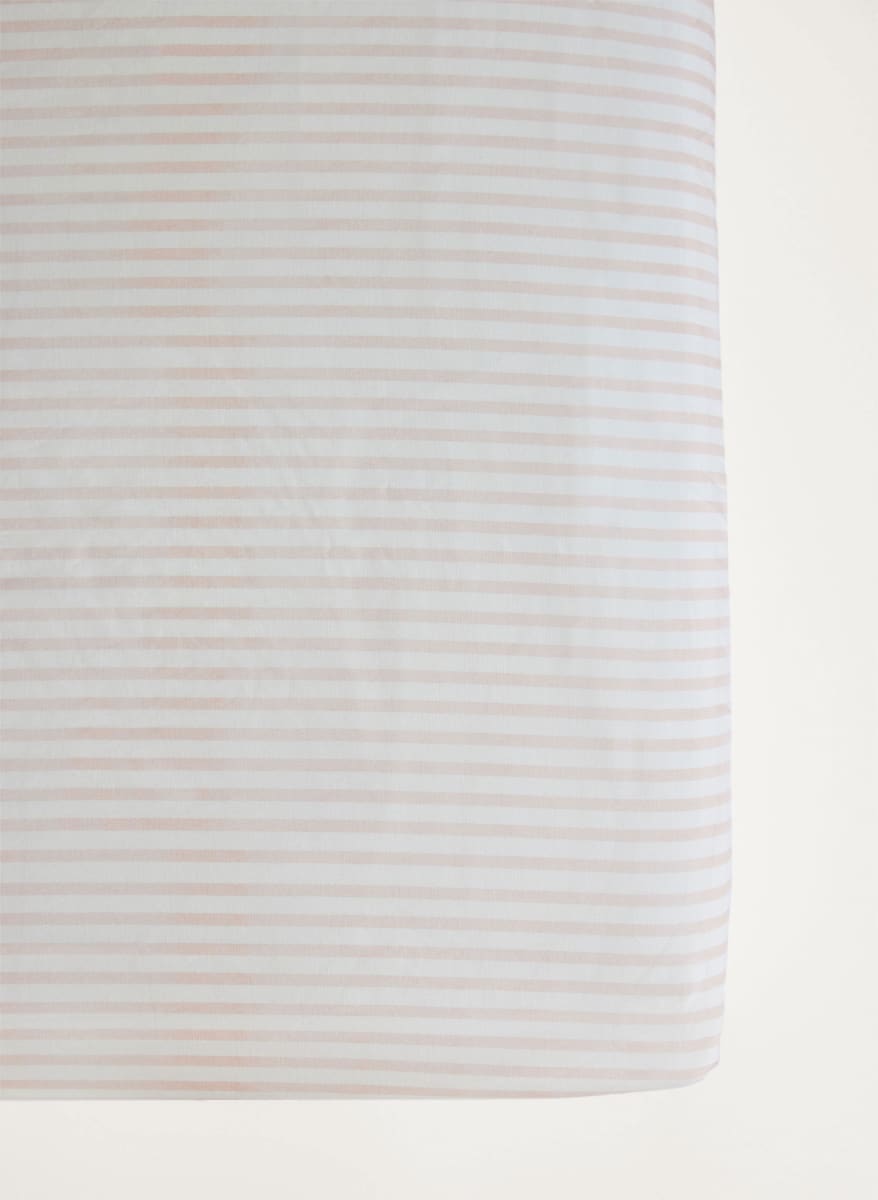 Crib Sheet - Pink & White Striped