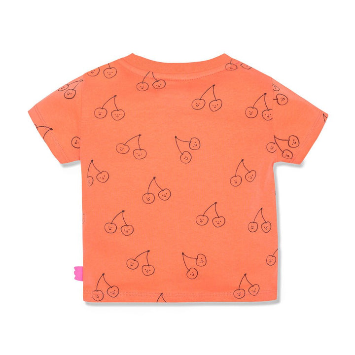 Cherries Baby T-Shirt - Coral