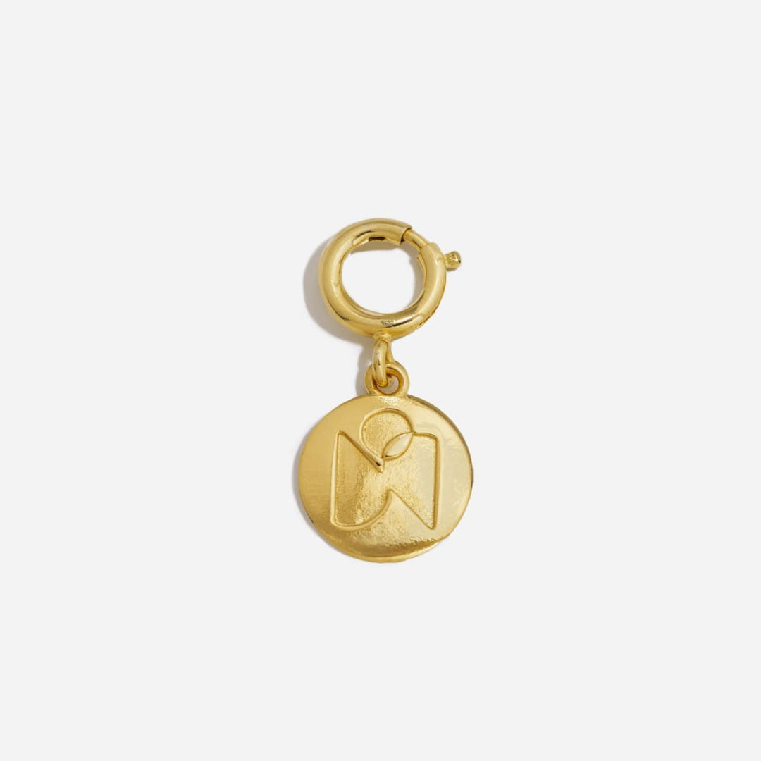 Shoe Charm Logo Stud - Gold