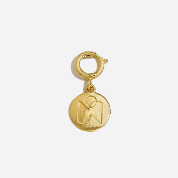 Shoe Charm Logo Stud - Gold