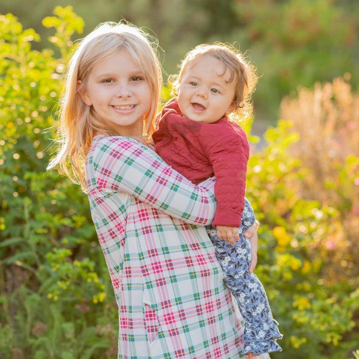 French Terry Hearts Jacket - Rhubarb Red