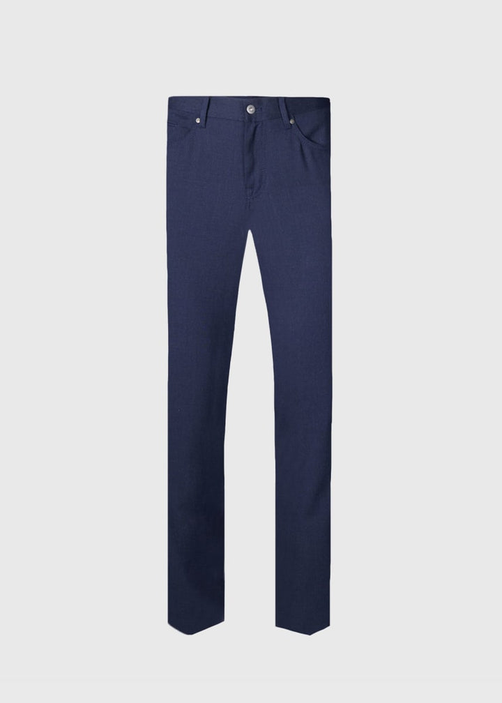Wool Five Pocket Pant - Navy