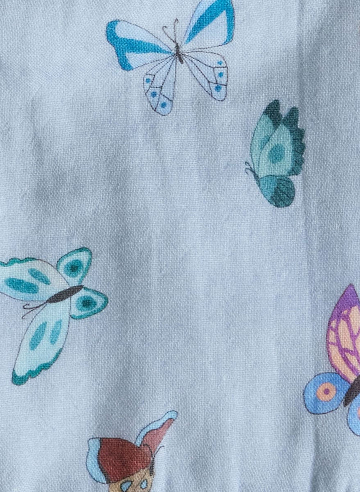 Classic Bib - Blue Madame Butterfly