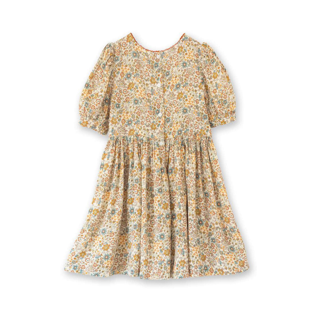 Girls' Short Puff Sleeve Dress - Cottonfield Floral