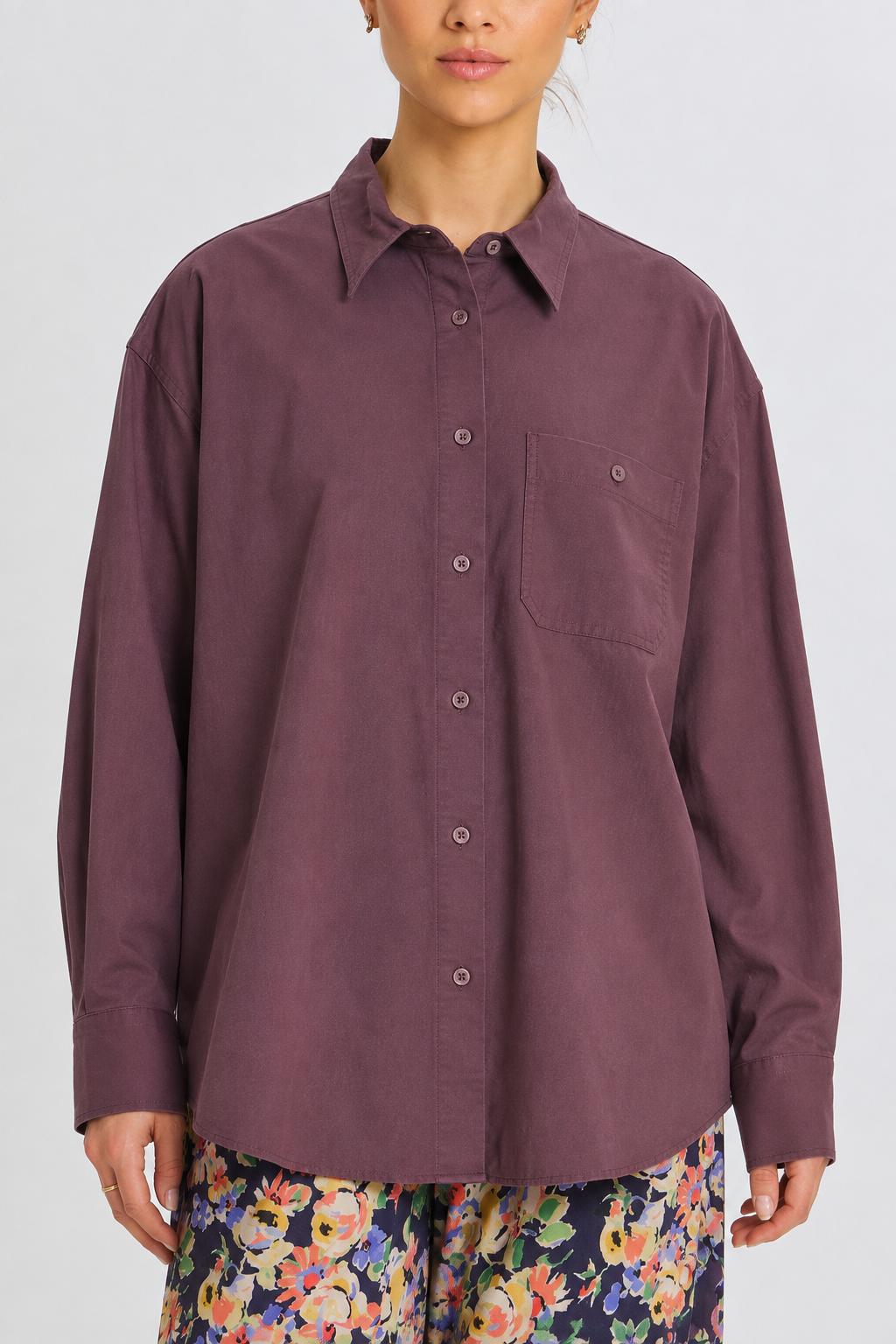 Classic Button Up - Brown