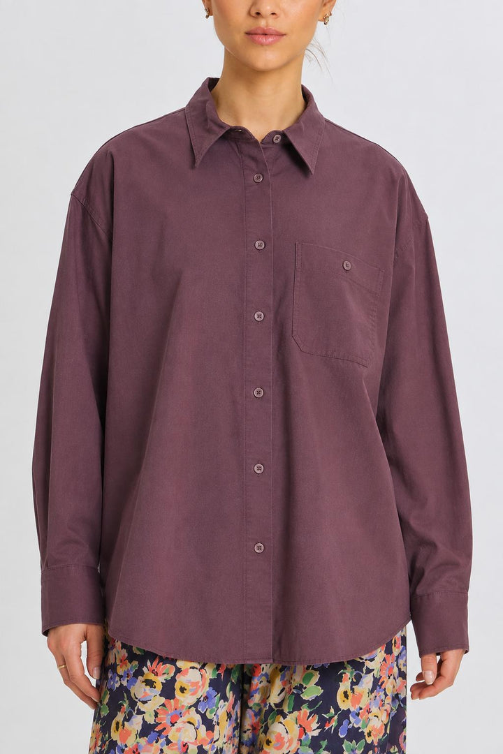 Classic Button Up - Brown