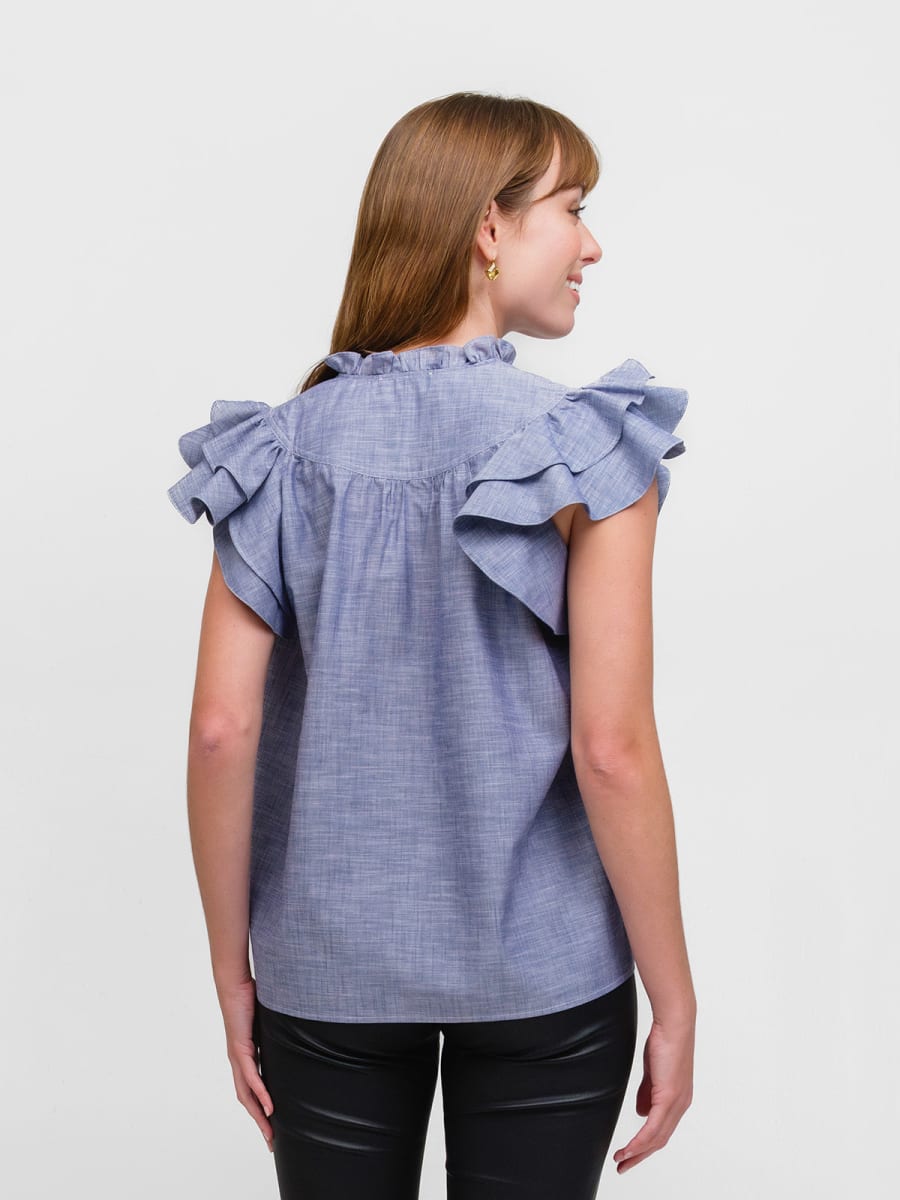 Flutter Sleeve - Denim Does The Country Club