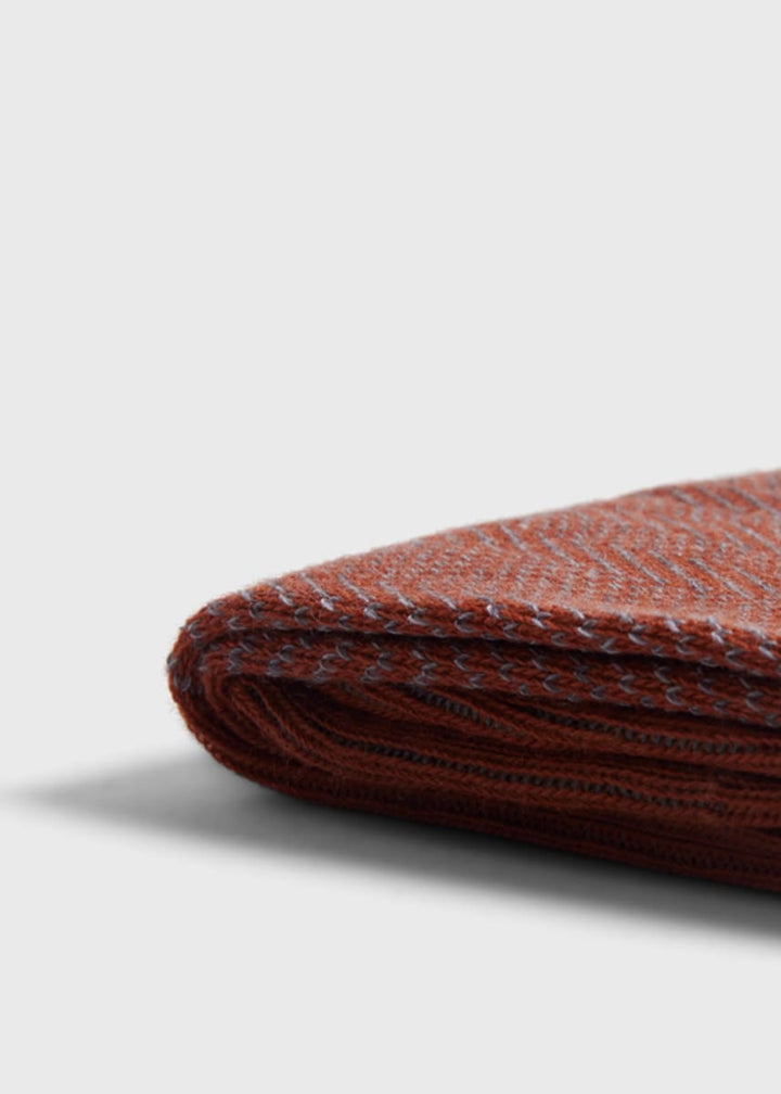Cotton Herringbone Sock - Gold