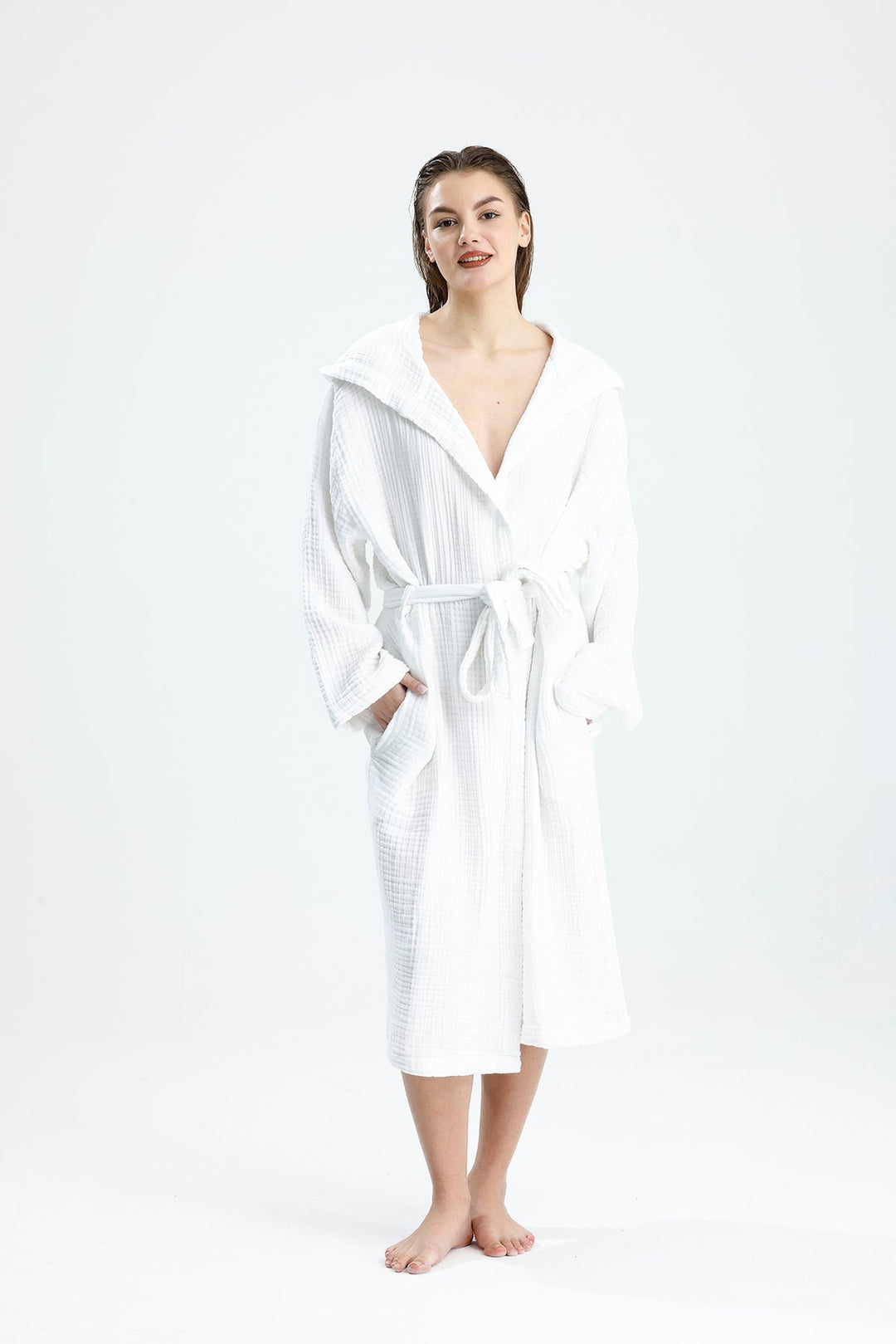 Muslin White Bathrobe