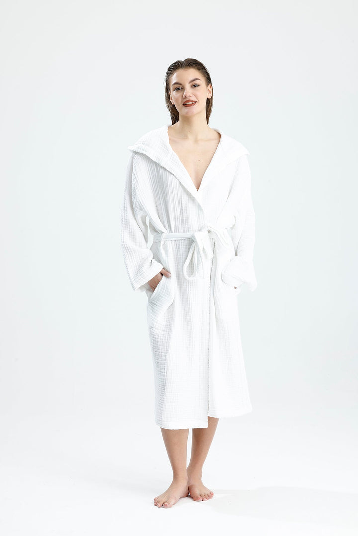 Muslin White Bathrobe