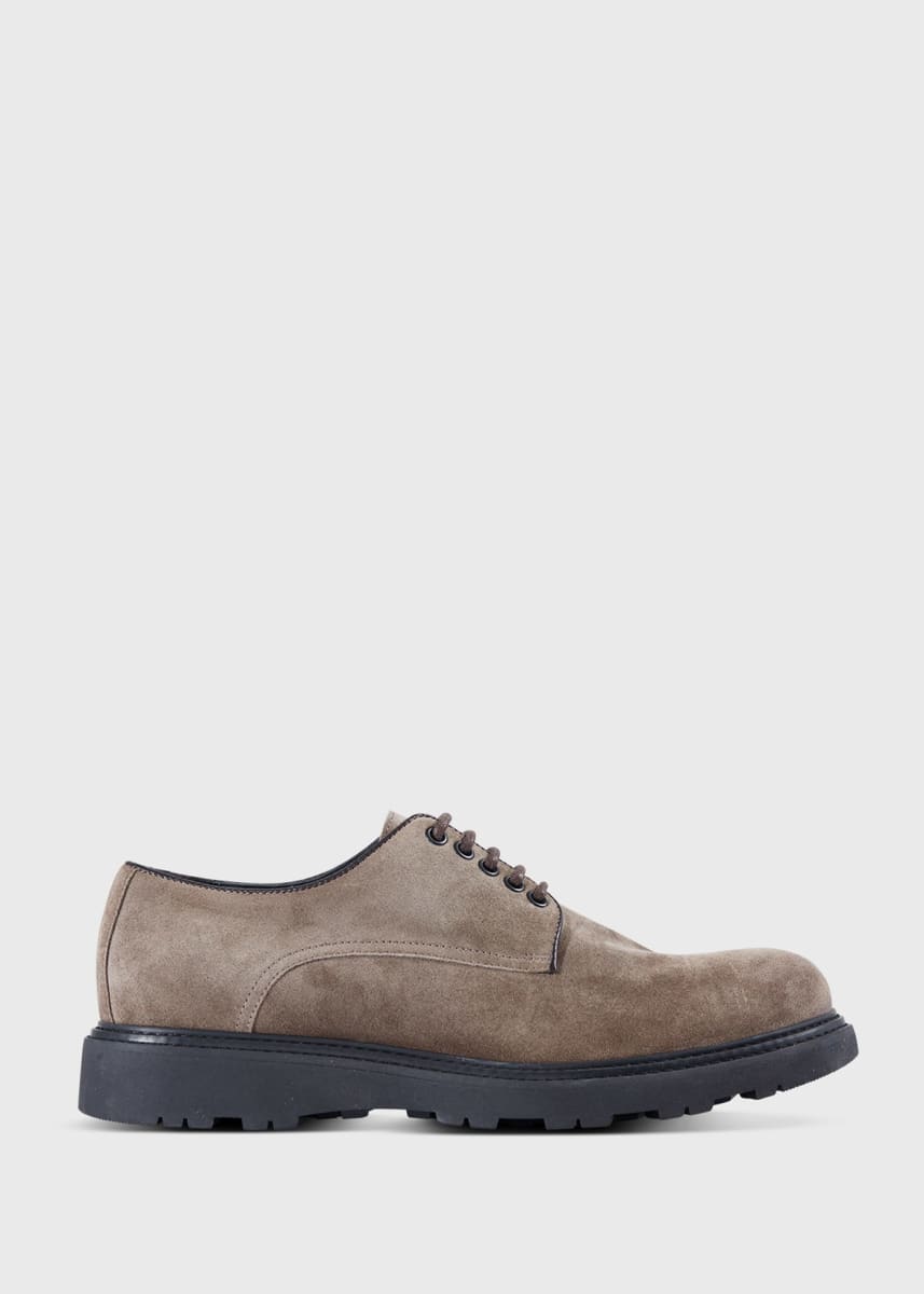 Baylor Suede Lace Up Derby - Taupe