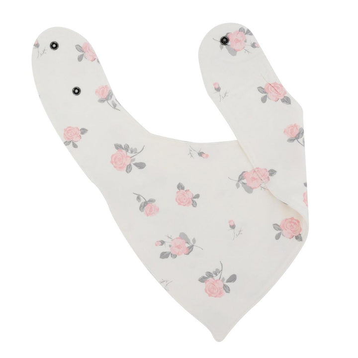 Baby Bib - Roses White