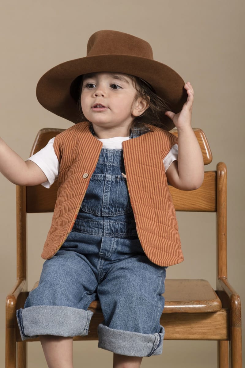 Baby Vest Salmon Liberty Patchwork